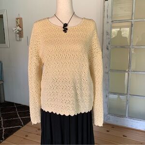 Vintage cotton crochet sweater